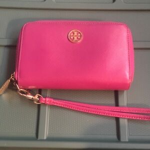 Tory Burch Fuchsia Wristlet Wallet